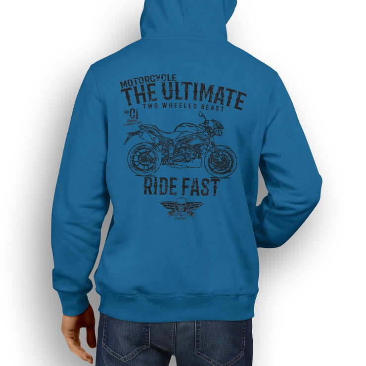 JL Ultimate Illustration For A Triumph Speed Triple 2015 Motorbike Fan Hoodie