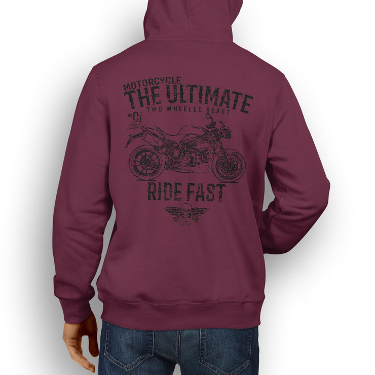 JL*  Ultimate Illustration For A Triumph Speed Triple R Motorbike Fan Hoodie