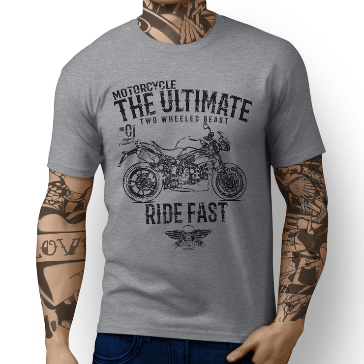 JL Ultimate Illustration For A Triumph Speed Triple R Motorbike Fan T-shirt