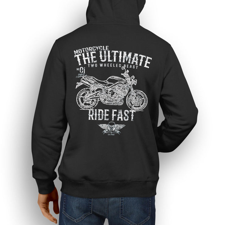 JL Ultimate Illustration For A Triumph Street Triple R 2011 Motorbike Fan Hoodie
