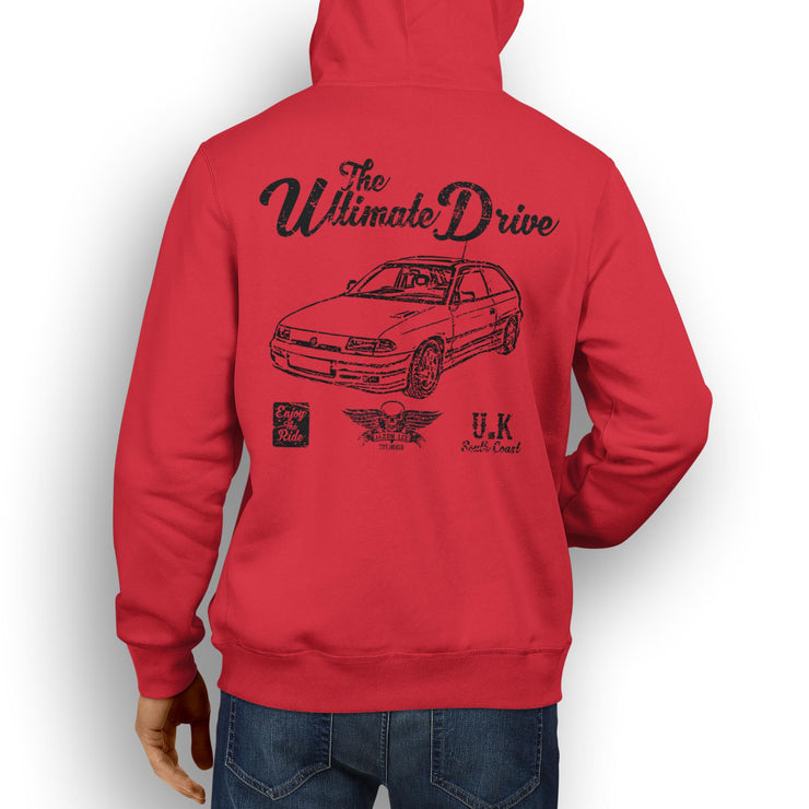 JL Ultimate Illustration For A Vauxhall Astra MK3 GSI Motorcar Fan Hoodie