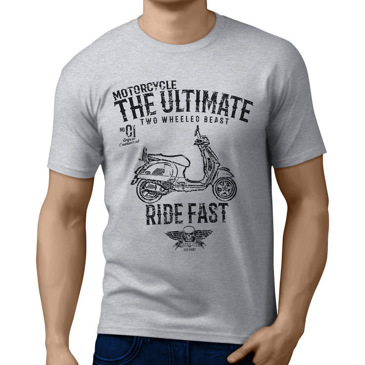 JL Ultimate Illustration For A Vespa GTS 300 Motorbike Fan T-shirt