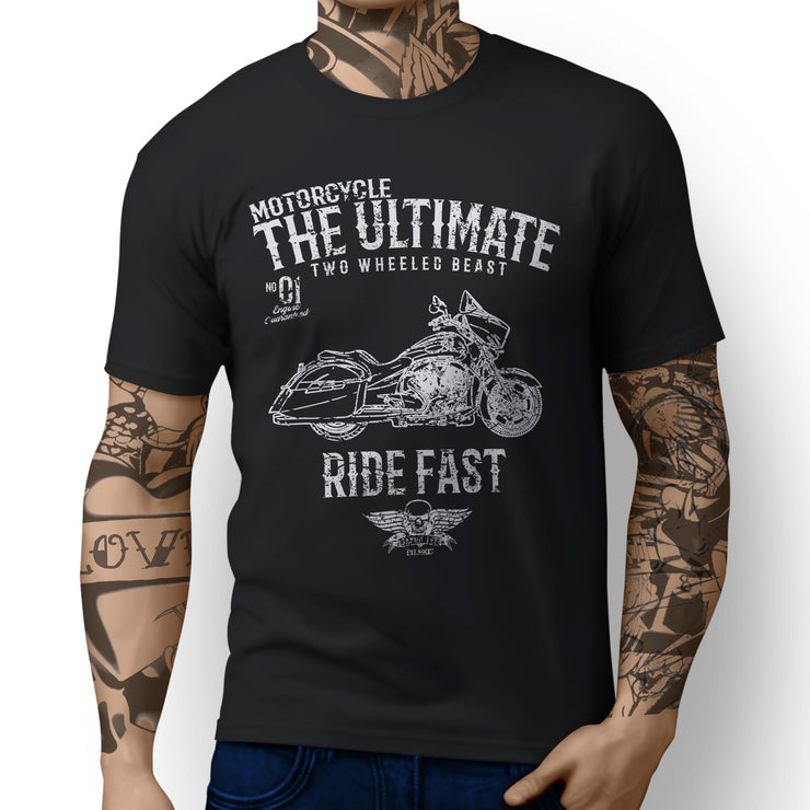 JL Ultimate Illustration For A Victory Cross Country Motorbike Fan T-shirt