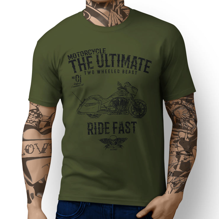 JL Ultimate Illustration For A Victory Magnum X1 Stealth Edition Motorbike Fan T