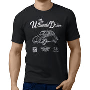 JL Ultimate illustration for a Volkswagen 1968 Beetle 1500 Limousine fan T-shirt