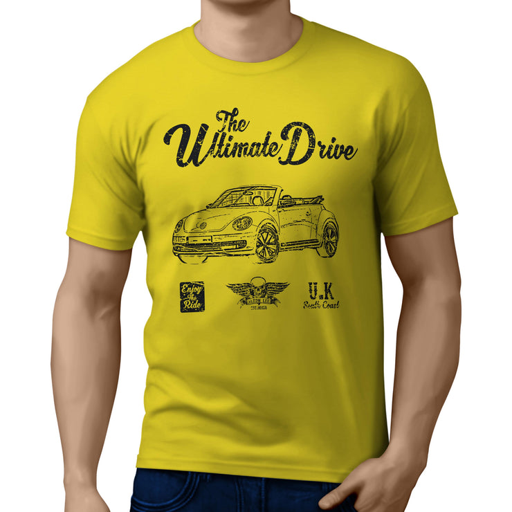 JL Ultimate illustration for a Volkswagen Beetle Cabriolet Motorcar fan T-shirt
