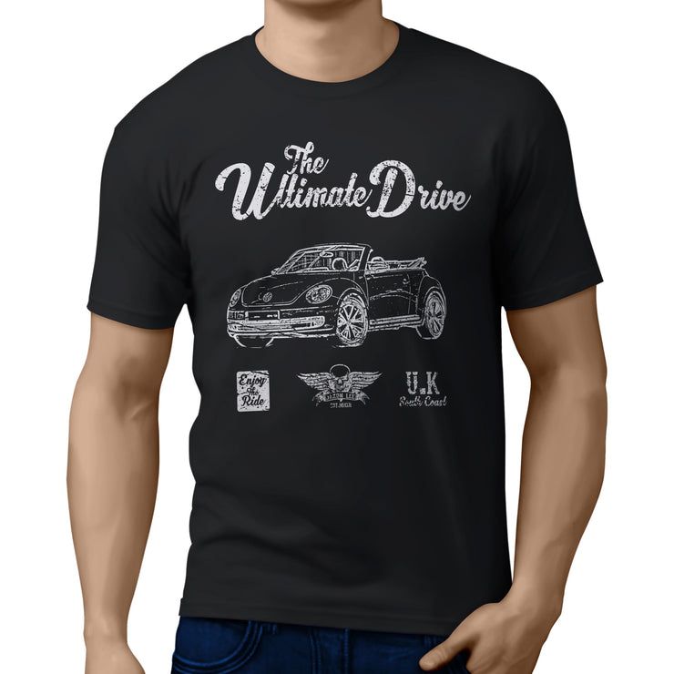 JL Ultimate illustration for a Volkswagen Beetle Cabriolet Motorcar fan T-shirt