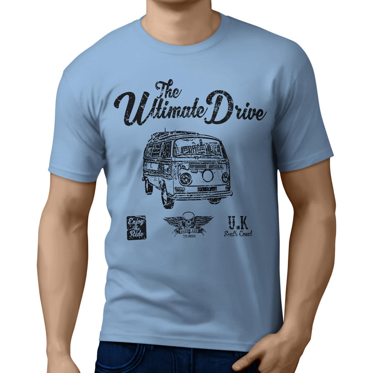 JL Ultimate illustration for a Volkswagen Campervan 1968 fan T-shirt