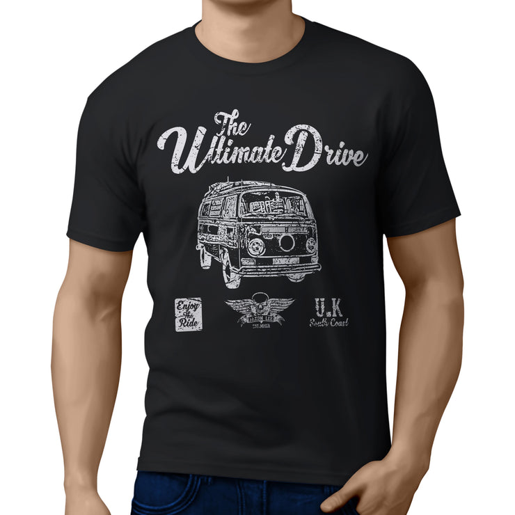 JL Ultimate illustration for a Volkswagen Campervan 1968 fan T-shirt