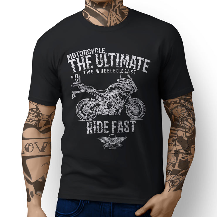 JL Ultimate Illustration For A Yamaha MT09 Tracer Motorbike Fan T-shirt