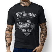 JL Ultimate Illustration For A Yamaha V-Star 650 Custom 2017 Motorbike Fan T-shi