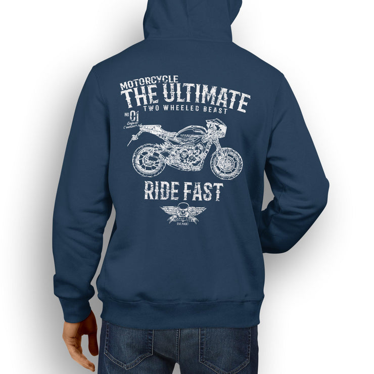 JL Ultimate Illustration For A Yamaha XSR900 Abarth Motorbike Fan Hoodie