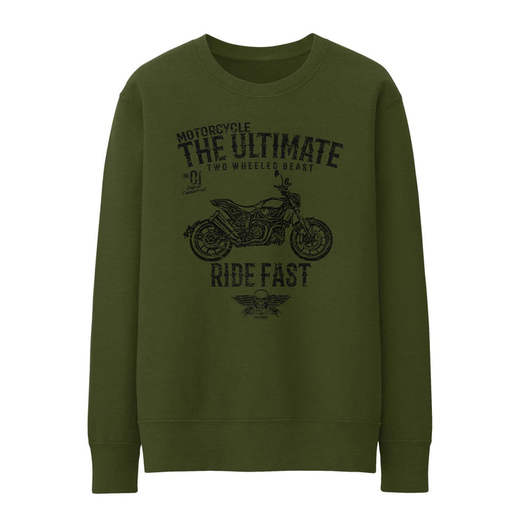 JL Ultimate Illustration For A Indian FTR 1200 Motorbike Fan Jumper