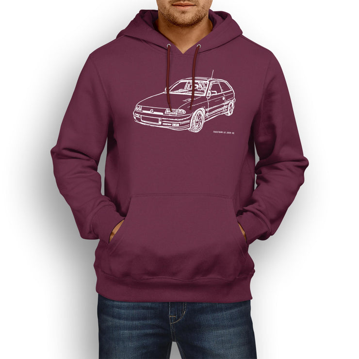 JL Illustration For A Vauxhall Astra MK3 GSI Motorcar Fan Hoodie