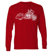 JL Illustration For A Victory Cross Country Motorbike Fan LS-Tshirt