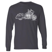JL Illustration For A Victory Cross Country Motorbike Fan LS-Tshirt