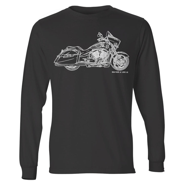JL Illustration For A Victory Cross Country Motorbike Fan LS-Tshirt