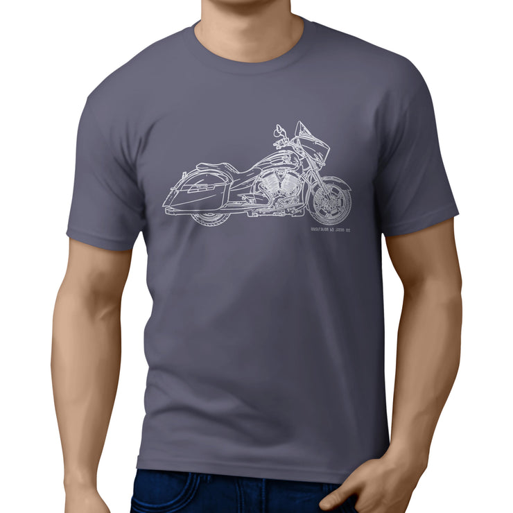 JL Illustration For A Victory Cross Country Motorbike Fan T-shirt