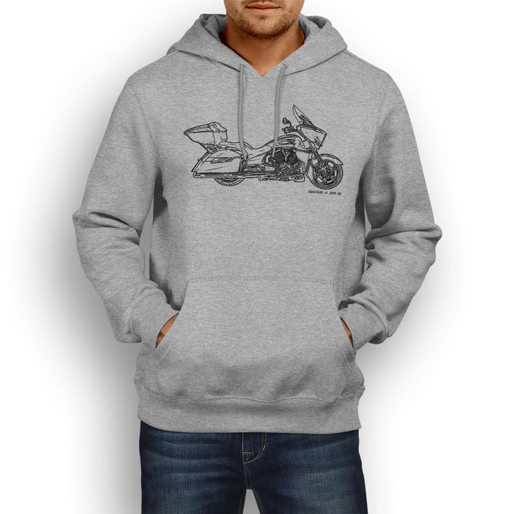 JL Illustration For A Victory Cross Country Tour Motorbike Fan Hoodie