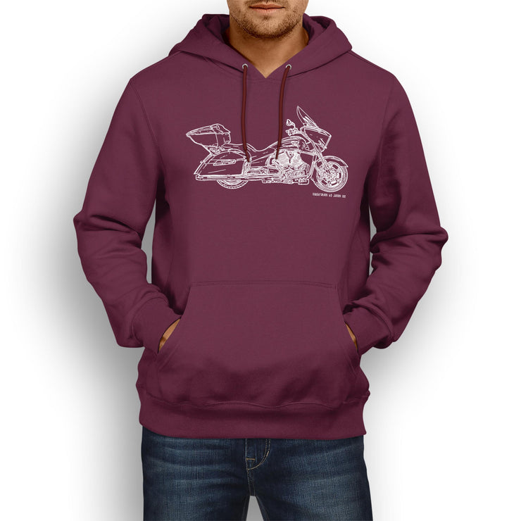 JL Illustration For A Victory Cross Country Tour Motorbike Fan Hoodie
