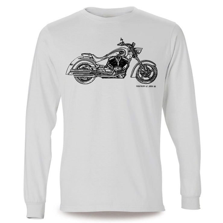 JL Illustration For A Victory Kingpin Motorbike Fan LS-Tshirt