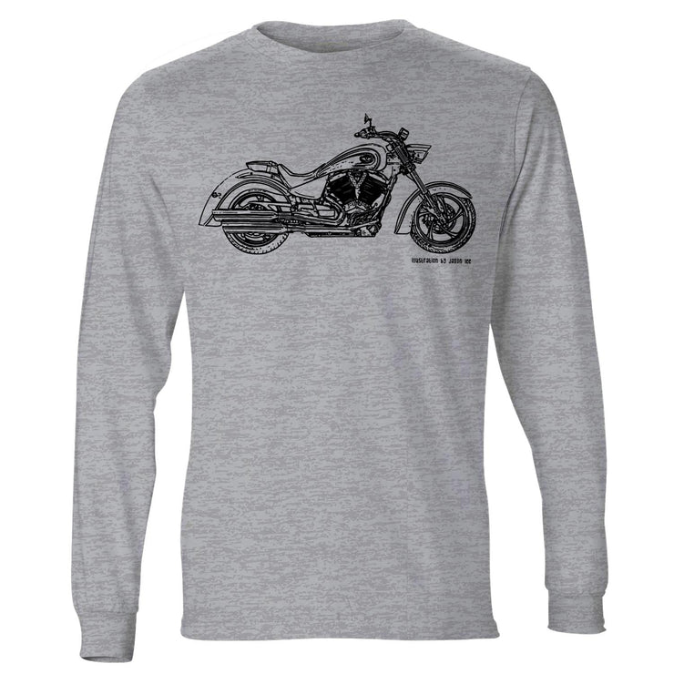 JL Illustration For A Victory Kingpin Motorbike Fan LS-Tshirt