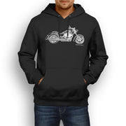 JL Illustration For A Victory Kingpin Motorbike Fan Hoodie
