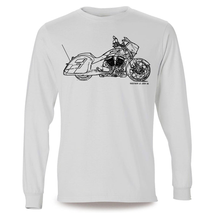 JL Illustration For A Victory Magnum Motorbike Fan LS-Tshirt