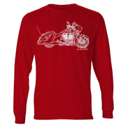 JL Illustration For A Victory Magnum Motorbike Fan LS-Tshirt