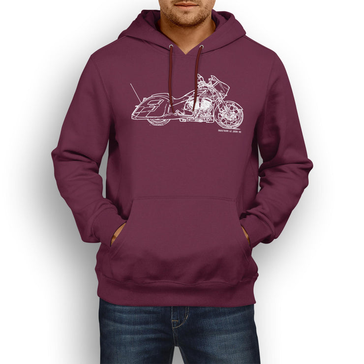 JL Illustration For A Victory Magnum Motorbike Fan Hoodie