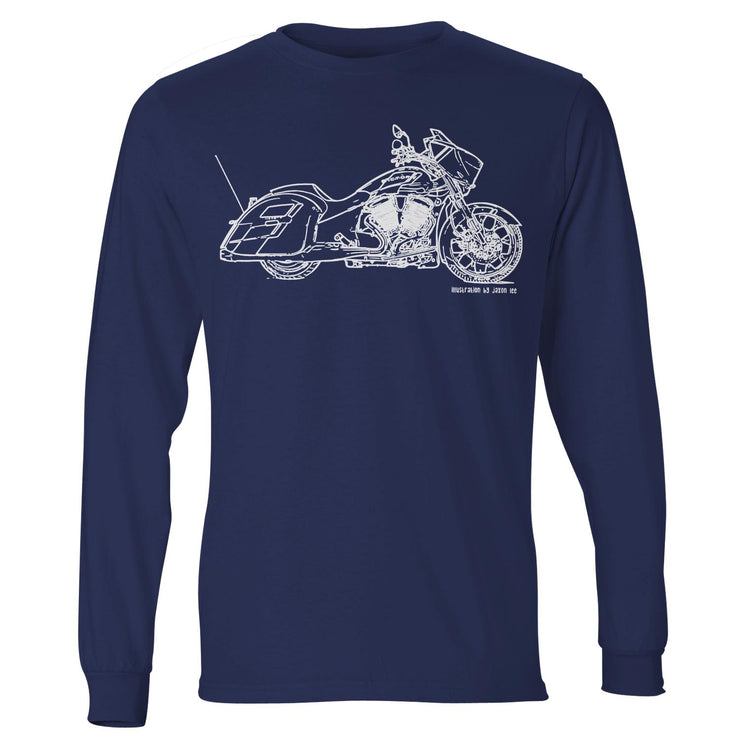JL Illustration For A Victory Magnum Motorbike Fan LS-Tshirt