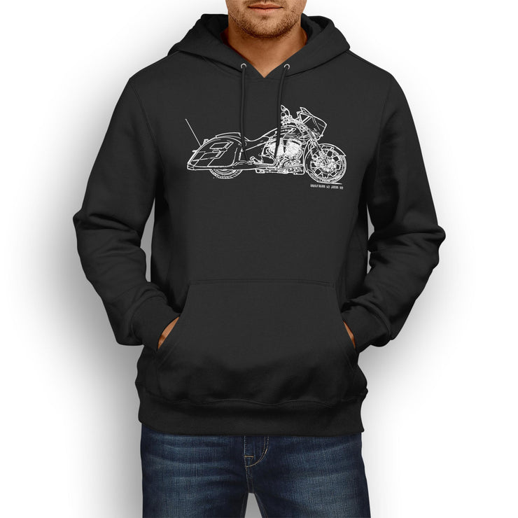JL Illustration For A Victory Magnum Motorbike Fan Hoodie