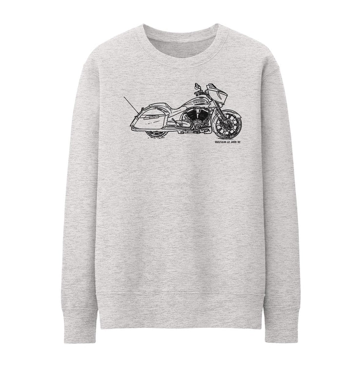 JL Illustration For A Victory Magnum X1 Stealth Edition Motorbike Fan Jumper