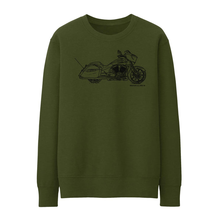 JL Illustration For A Victory Magnum X1 Stealth Edition Motorbike Fan Jumper