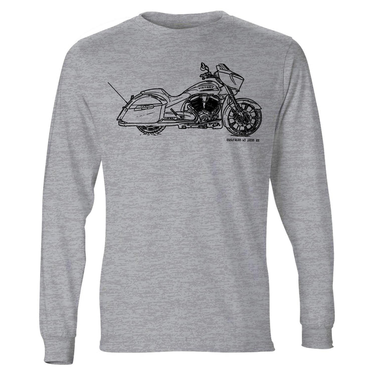 JL Illustration For A Victory Magnum X1 Stealth Edition Motorbike Fan LS-Tshirt