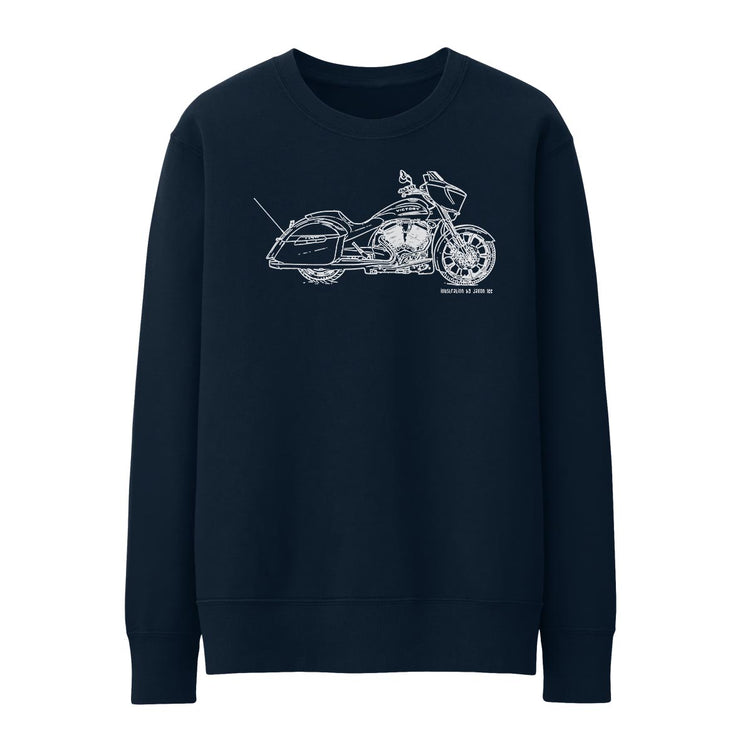 JL Illustration For A Victory Magnum X1 Stealth Edition Motorbike Fan Jumper