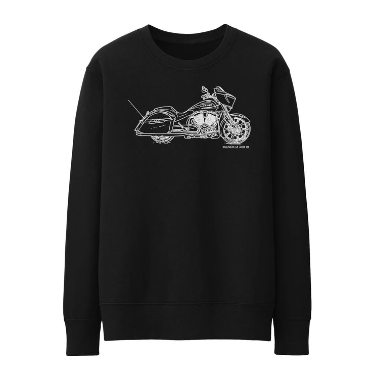 JL Illustration For A Victory Magnum X1 Stealth Edition Motorbike Fan Jumper