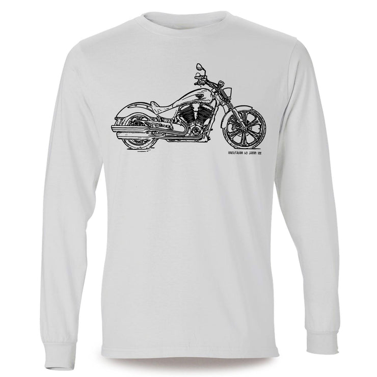 JL Illustration For A Victory Vegas Motorbike Fan LS-Tshirt