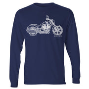 JL Illustration For A Victory Vegas Motorbike Fan LS-Tshirt