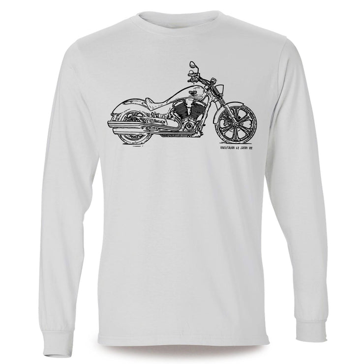 JL Illustration For A Victory Vegas 8 Ball Motorbike Fan LS-Tshirt