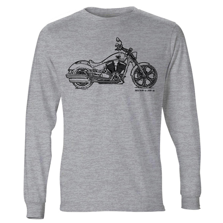 JL Illustration For A Victory Vegas 8 Ball Motorbike Fan LS-Tshirt