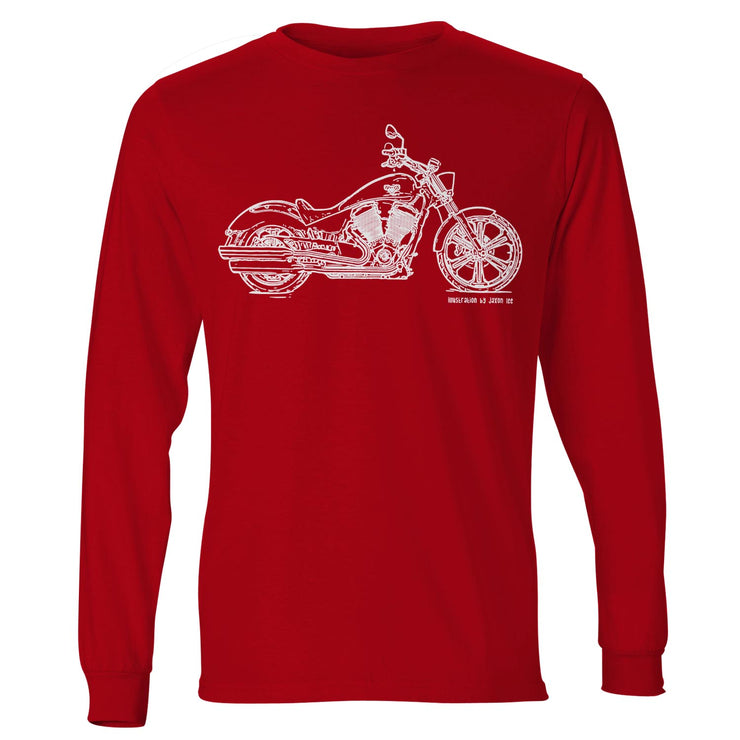 JL Illustration For A Victory Vegas 8 Ball Motorbike Fan LS-Tshirt