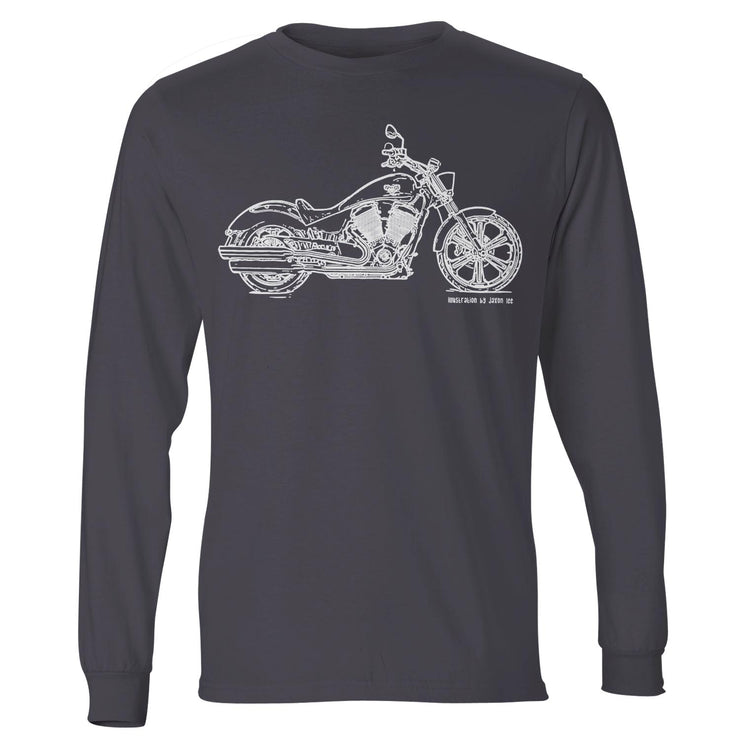JL Illustration For A Victory Vegas 8 Ball Motorbike Fan LS-Tshirt