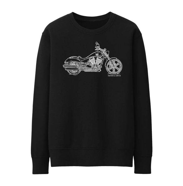 JL Illustration For A Victory Vegas 8 Ball Motorbike Fan Jumper
