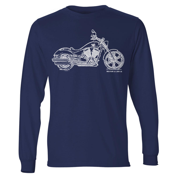 JL Illustration For A Victory Vegas 8 Ball Motorbike Fan LS-Tshirt
