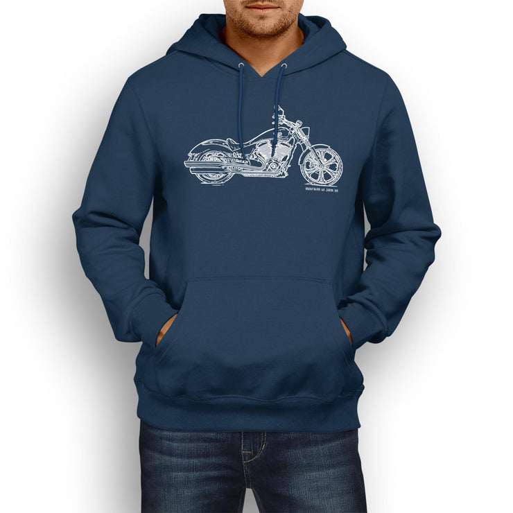 JL Illustration For A Victory Vegas 8 Ball Motorbike Fan Hoodie