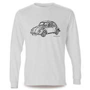 JL illustration for a Volkswagen 1968 Beetle 1500 Limousine fan LS-Tshirt