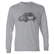 JL illustration for a Volkswagen 1968 Beetle 1500 Limousine fan LS-Tshirt