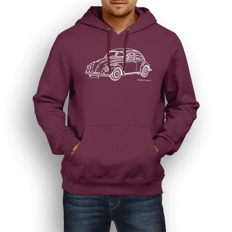 JL illustration for a Volkswagen 1968 Beetle 1500 Limousine fan Hoodie