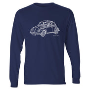 JL illustration for a Volkswagen 1968 Beetle 1500 Limousine fan LS-Tshirt